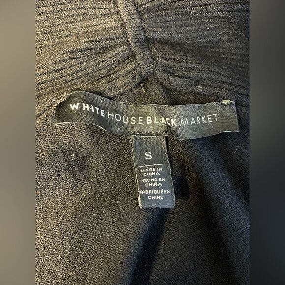 White House Black Market Black Waterfall Open Cardigan S - Picture 6 of 7